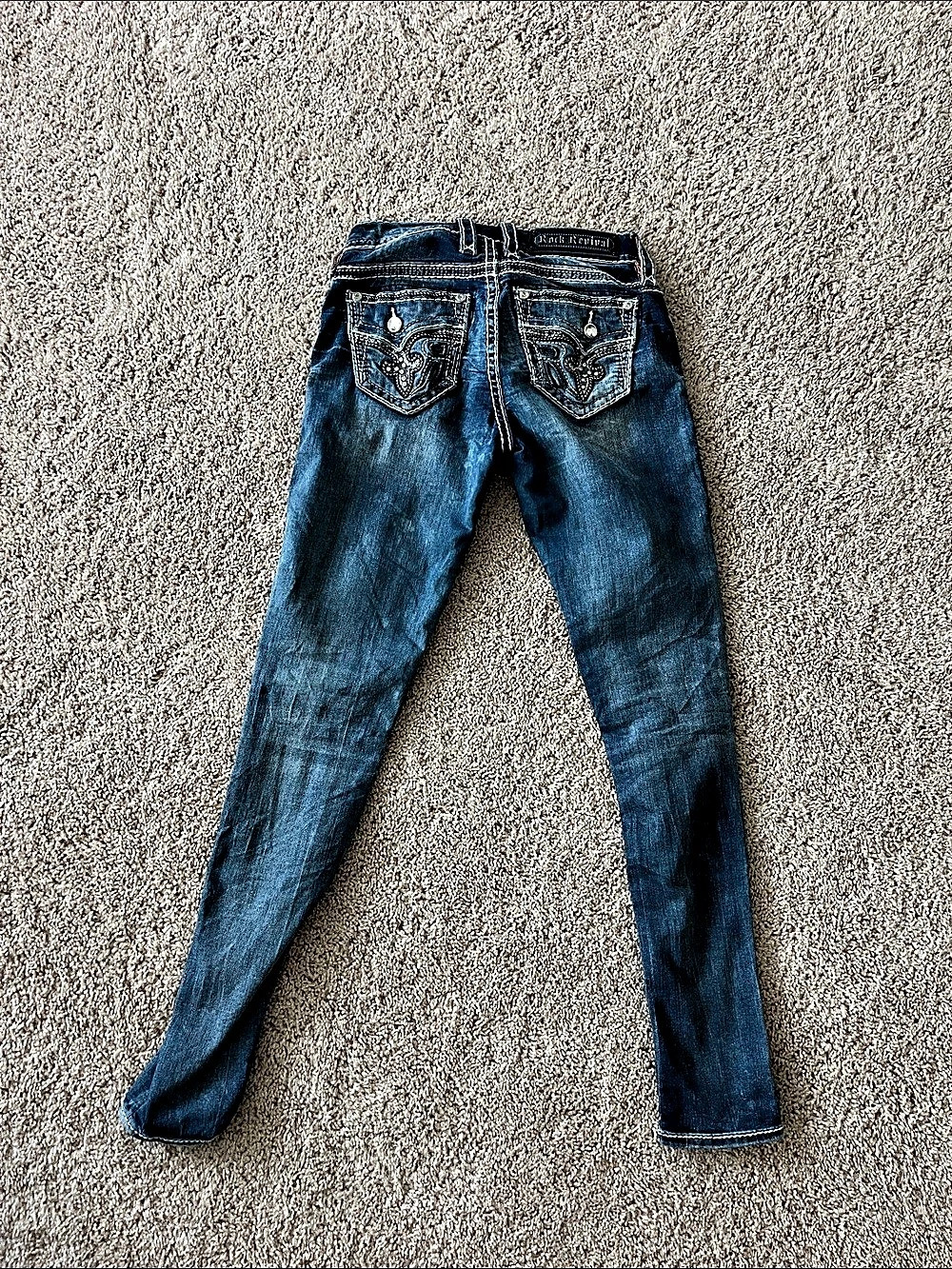 Rock Revival Skinny Jeans in Blue